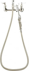 T&S Brass - Faucet Mount, Kitchen Faucet with Spray - Pot and Kettle Filler, Lever Handle, Spoutless, No Drain - Exact Tooling