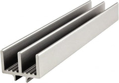 80/20 Inc. - 2 Panel, 0 to 19.05" Wide Door, Clear Anodized Aluminum Lower Door Track - 7.14mm Door Thickness - Exact Tooling