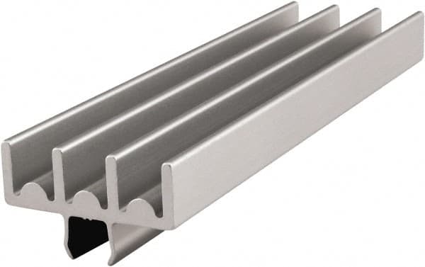 80/20 Inc. - 3 Panel, 0 to 28.58" Wide Door, Clear Anodized Aluminum Lower Door Track - 6.99mm Door Thickness - Exact Tooling