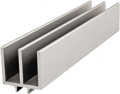 80/20 Inc. - 2 Panel, 0 to 19.05" Wide Door, Clear Anodized Aluminum Upper Door Track - 7.14mm Door Thickness - Exact Tooling