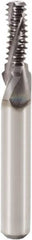 Seco - 1/4-20 UNC, 0.185" Cutting Diam, 3 Flute, Solid Carbide Helical Flute Thread Mill - Internal Thread, 0.575" LOC, 2.165" OAL, 6mm Shank Diam - Exact Tooling