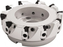 Seco - 8 Inserts, 200mm Cut Diam, 60mm Arbor Diam, 7.5mm Max Depth of Cut, Indexable Square-Shoulder Face Mill - 93° Lead Angle, 63mm High, XNEX 0806 Insert Compatibility - Exact Tooling