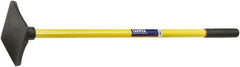 Ability One - 8" High x 8" Wide Round Steel Tamper - 42" Long Fiberglass Straight Handle - Exact Tooling