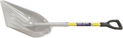 Ability One - 19" High x 14-1/4" Wide Round Steel Shovel - 29" Long Fiberglass Straight Handle - Exact Tooling