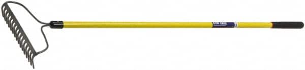 Ability One - Bow Rake with 57" Straight Fiberglass Handle - 16 Tines, 2-1/2" Tine Length - Exact Tooling