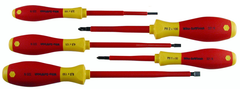 Insulated Slotted Screwdriver 3.0; 4.5; 6.5mm & Phillips # 1 & # 2. 5 Piece Set - Exact Tooling