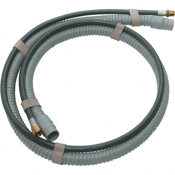 Dynabrade - 10' Long Power Sander Vacuum Hose & Air Line Assembly - 1" Diam, For Use with Random Orbital Sanders - Exact Tooling