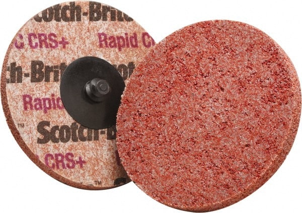 3M - 2" Disc Diam, Ceramic Quick Change Disc - Type R Attaching System, Coated, Orange, Coarse Grade - Exact Tooling