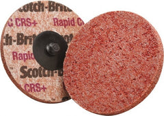 3M - 2" Disc Diam, Ceramic Quick Change Disc - Type R Attaching System, Coated, Orange, Coarse Grade - Exact Tooling