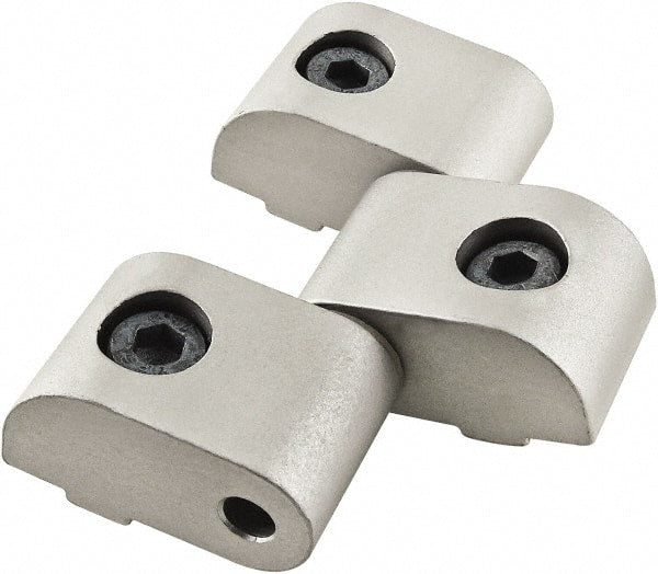 80/20 Inc. - 57mm Long x 29mm Wide x 13mm Thick, Heavy Duty Hinge - Aluminum, Clear Anodized Finish - Exact Tooling