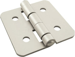 80/20 Inc. - 3" Long x 3" Wide x 3.18mm Thick, Aluminum Door Hinge - Aluminum, Clear Anodized Finish - Exact Tooling