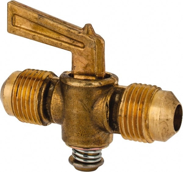 Parker - 3/8" Tube, Flare to Flare Drain Cock & Shutoff Valve - 30 Max psi - Exact Tooling
