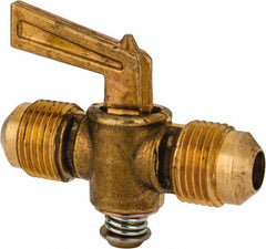 Parker - 3/8" Tube, Flare to Flare Drain Cock & Shutoff Valve - 30 Max psi - Exact Tooling