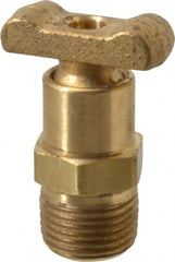 Parker - 3/8" Pipe, Male Pipe Drain Cock & Shutoff Valve - 3/8-18 Thread, 150 Max psi - Exact Tooling