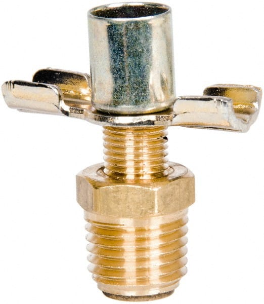 Parker - 1/4" Pipe, External Seal Drain Cock & Shutoff Valve - 1/4-18 Thread, 150 Max psi - Exact Tooling