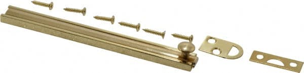 Don-Jo - 6" Long, 1/2" Wide Brass Slide Bolt - US3 Bright Brass - Exact Tooling