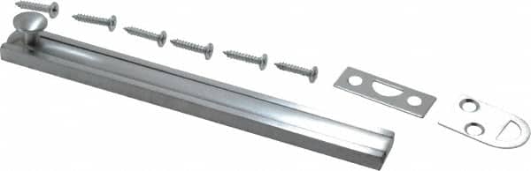 Don-Jo - 6" Long, 1/2" Wide Brass Slide Bolt - US26D Satin Chrome Plated - Exact Tooling