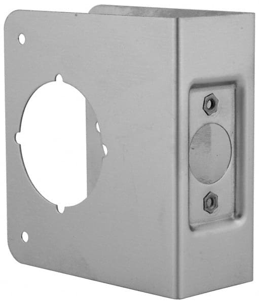 Don-Jo - 4" Wide x 4-1/2" High, Stainless Steel, Door Reinforcer - 1-3/8" Thick Door, 2-3/8" Backset - Exact Tooling