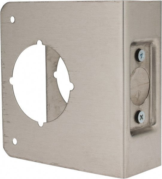 Don-Jo - 4-1/4" Wide x 4-1/2" High, Stainless Steel, Door Reinforcer - 1-3/4" Thick Door, 2-3/4" Backset - Exact Tooling