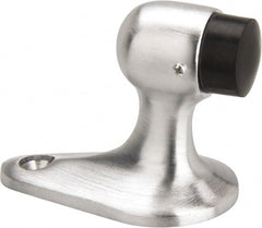 Don-Jo - 2-1/8" Projection Small Gooseneck Door Stop - Floor Mount, Satin Chrome Finish - Exact Tooling