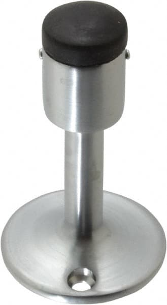 Don-Jo - 3-1/2" Projection Wall Door Stop - Wall Mount, Satin Chrome Finish - Exact Tooling