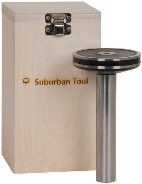 Suburban Tool - 1 Inch Cylinder Diameter, 3-3/8 Inch Base Diameter, 6-1/2 Inch High, Magnetic Base, Steel Cylinder Square - 0.0001 Inch Accuracy, Includes Wooden Storage Case - Exact Tooling