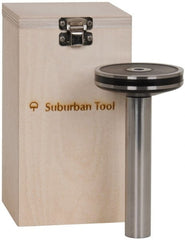 Suburban Tool - 1 Inch Cylinder Diameter, 3-3/8 Inch Base Diameter, 6-1/2 Inch High, Magnetic Base, Steel Cylinder Square - 0.0001 Inch Accuracy, Includes Wooden Storage Case - Exact Tooling