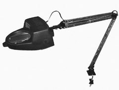 Value Collection - 40 Inch, Swing Arm, Clamp on, Incandescent, Black, Magnifying Task Light - 13 Watt, 1.75x Magnification, 3-1/2 Inch Wide, 3-1/2 Inch Long - Exact Tooling