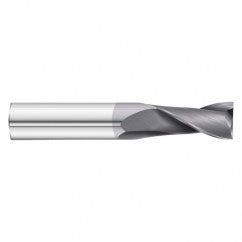 31/64 Dia. x 3 Overall Length 2-Flute Square End Solid Carbide SE End Mill-Round Shank-Center Cut-TiAlN - Exact Tooling