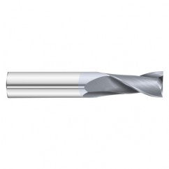 3/4 Dia. x 4 Overall Length 2-Flute Square End Solid Carbide SE End Mill-Round Shank-Center Cut-TiCN - Exact Tooling