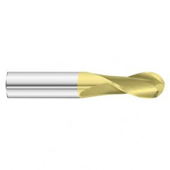 7/16 x 1 x 2-3/4 2 Flute Ball Nose  End Mill- Series 3215SD - Exact Tooling