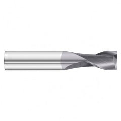 7/16 Dia. x 2-3/4 Overall Length 2-Flute Square End Solid Carbide SE End Mill-Round Shank-Center Cut-TiAlN - Exact Tooling
