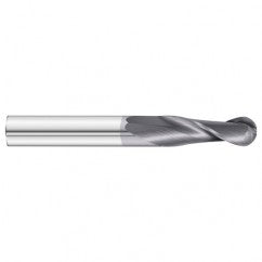 1/2 x 1-1/2 x 4 2 Flute Ball Nose  End Mill- Series 3215XL - Exact Tooling