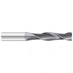 1/2 Dia. x 4 Overall Length 2-Flute Square End Solid Carbide SE End Mill-Round Shank-Center Cut-TiAlN - Exact Tooling