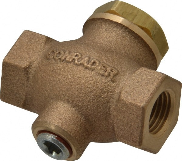 Conrader - 1/4" Bronze Check Valve - Inline, FNPT x FNPT - Exact Tooling