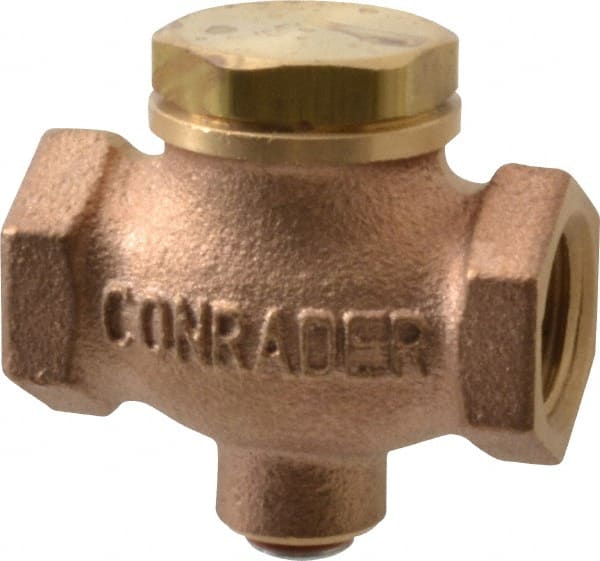 Conrader - 3/8" Bronze Check Valve - Inline, FNPT x FNPT - Exact Tooling