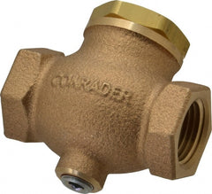 Conrader - 1/2" Bronze Check Valve - Inline, FNPT x FNPT - Exact Tooling