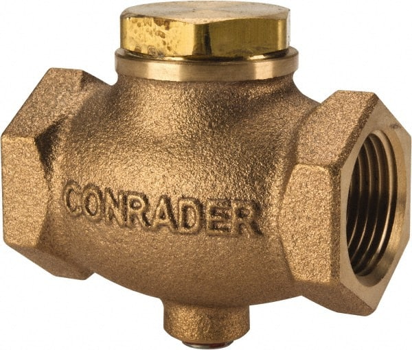 Conrader - 3/4" Bronze Check Valve - Inline, FNPT x FNPT - Exact Tooling