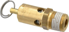 Conrader - 1/2" Inlet, ASME Safety Relief Valve - 150 Max psi, Brass, 274 Cubic' per Min - Exact Tooling