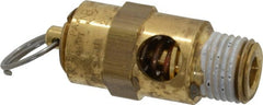 Conrader - 1/4" Inlet, ASME Safety Relief Valve - 200 Max psi, Brass, 178 Cubic' per Min - Exact Tooling