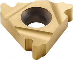 Seco - 27ER External Right Hand 4 Round Laydown Threading Insert - Grade CP500, TiAlN/TiN Coated Carbide, 15.88mm Inscribed Circle - Exact Tooling