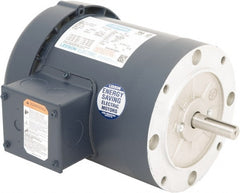 Leeson - 1 Max hp, 1,200 Max RPM, Premium Efficient Electric AC DC Motor - 230/460 V Input, Three Phase, 56C Frame, C-Face Mount, TEFC Enclosure - Exact Tooling