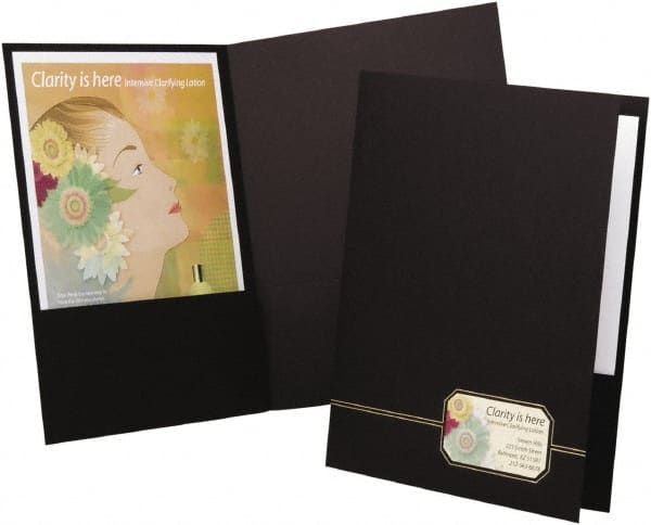 OXFORD - 8-1/2" Long x 11" Wide Pocket - Black & Gold - Exact Tooling