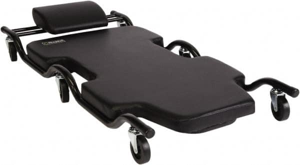ShopSol - 500 Lb Capacity, 6 Wheel Creeper - Steel/Vinyl, 44-1/2" Long x 2-3/4" Overall Height x 20" Wide - Exact Tooling