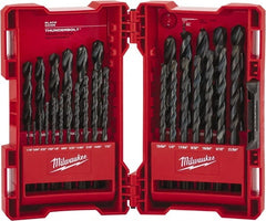 Milwaukee Tool - 135° Point, Oxide Finish High Speed Steel Maintenance Length Drill Bit Set - Exact Tooling
