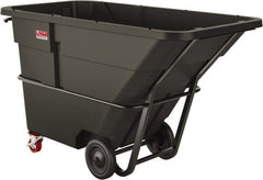 Suncast - 1,300 Lb Load Capacity, 33 Bushels, 1-1/2 Cu Yd, Polyethylene Tilt Truck - 41.28" Wide x 85.87" Long x 47.89" High, Matte Gray - Exact Tooling