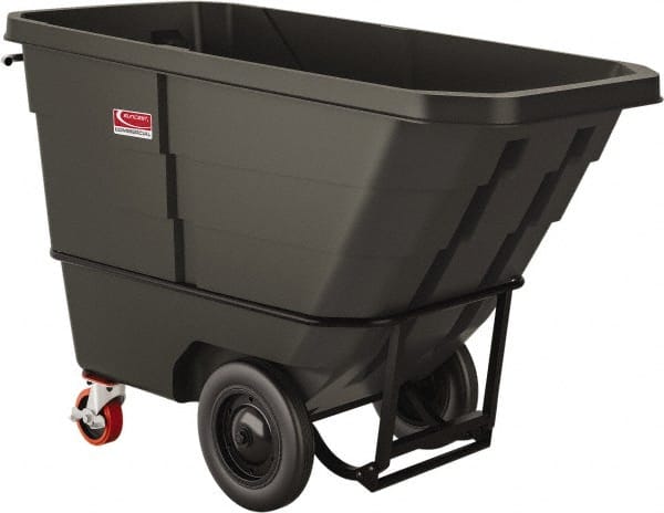 Suncast - 2,200 Lb Load Capacity, 22 Bushels, 1 Cu Yd, Polyethylene Tilt Truck - 33.87" Wide x 70" Long x 45.16" High, Matte Gray - Exact Tooling