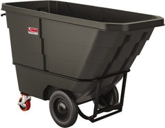 Suncast - 2,200 Lb Load Capacity, 22 Bushels, 1 Cu Yd, Polyethylene Tilt Truck - 33.87" Wide x 70" Long x 45.16" High, Matte Gray - Exact Tooling