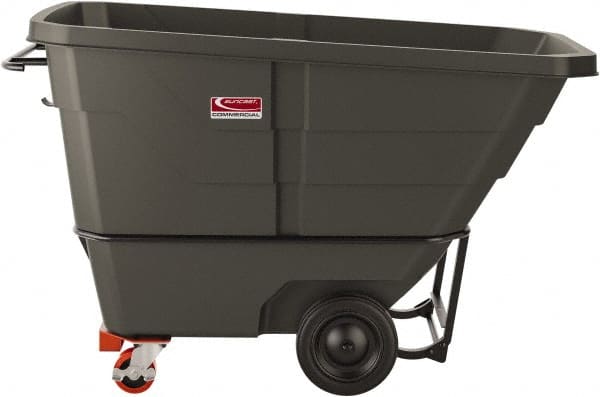 Suncast - 1,300 Lb Load Capacity, 22 Bushels, 1 Cu Yd, Polyethylene Tilt Truck - 33.87" Wide x 70" Long x 43.84" High, Matte Gray - Exact Tooling