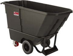 Suncast - 1,400 Lb Load Capacity, 16 Bushels, 0.75 Cu Yd, Polyethylene Tilt Truck - 30-3/4" Wide x 69.3" Long x 42.68" High, Matte Gray - Exact Tooling